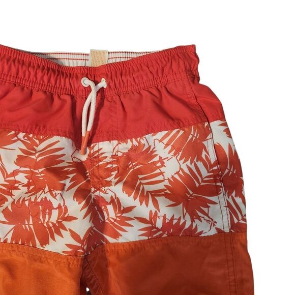 Cat & Jack Swim Trunk Shorts Orange Floral Print Kids Boys Size Small 6/7 - Picture 4 of 4